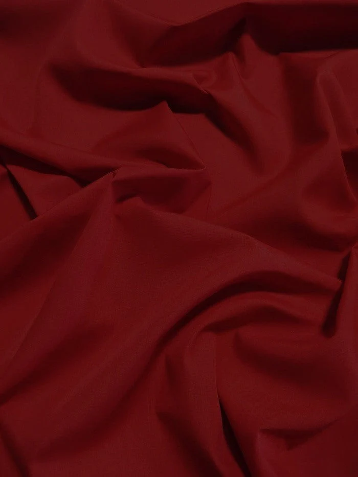 Poly Cotton Solid Fabric 58"/60" Width / Burgundy / Sold By The Yard