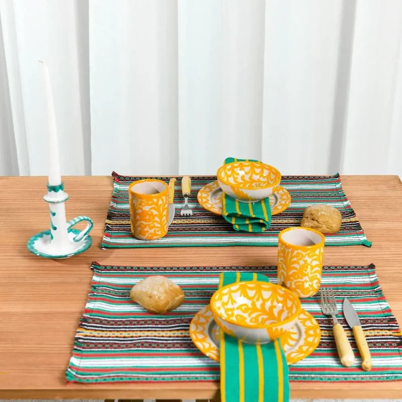 Mantel Individual Granada Verde 2 Uds