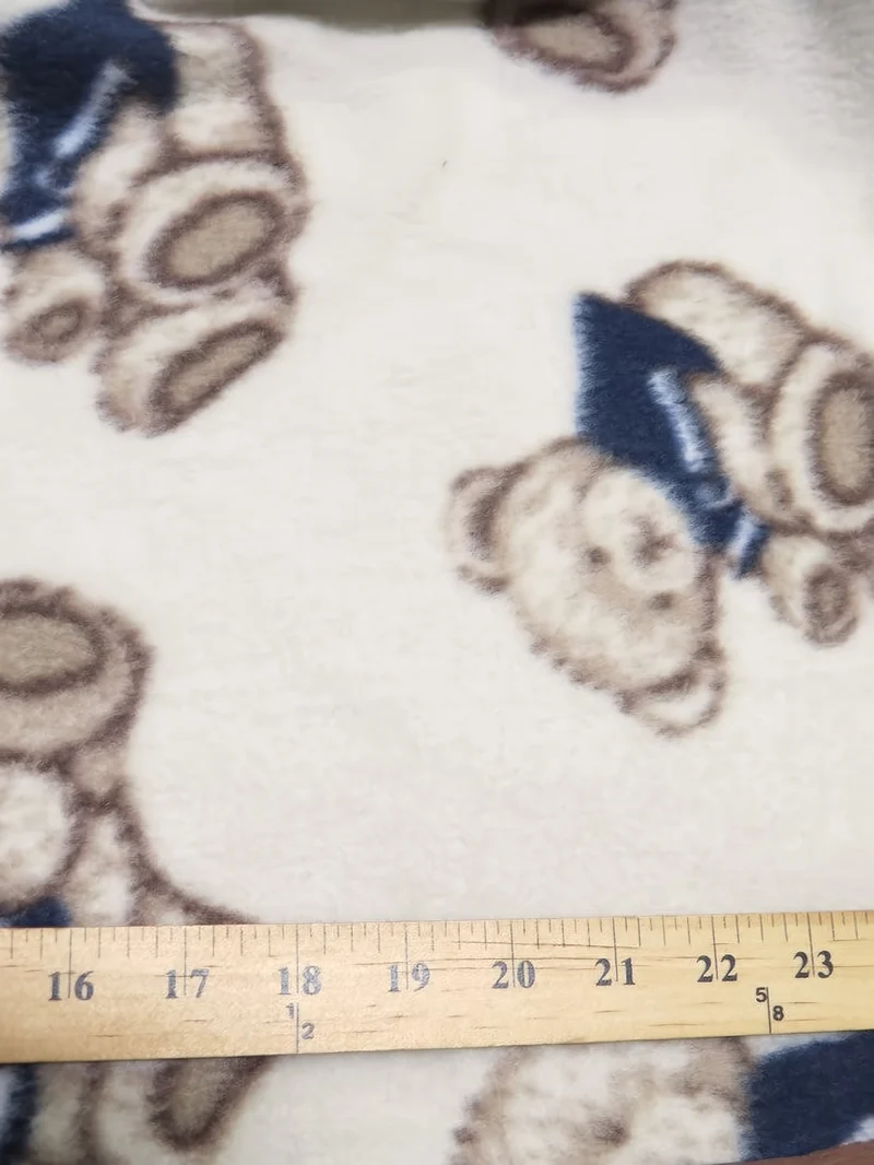 Confused Teddy Bears Fleece Fabric