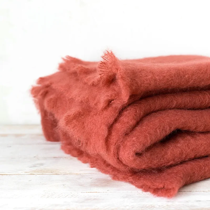 Manta Mohair Terracota