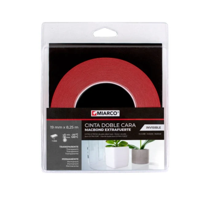 Cinta Doble Cara Macbond Invisible 19mmX8,25m