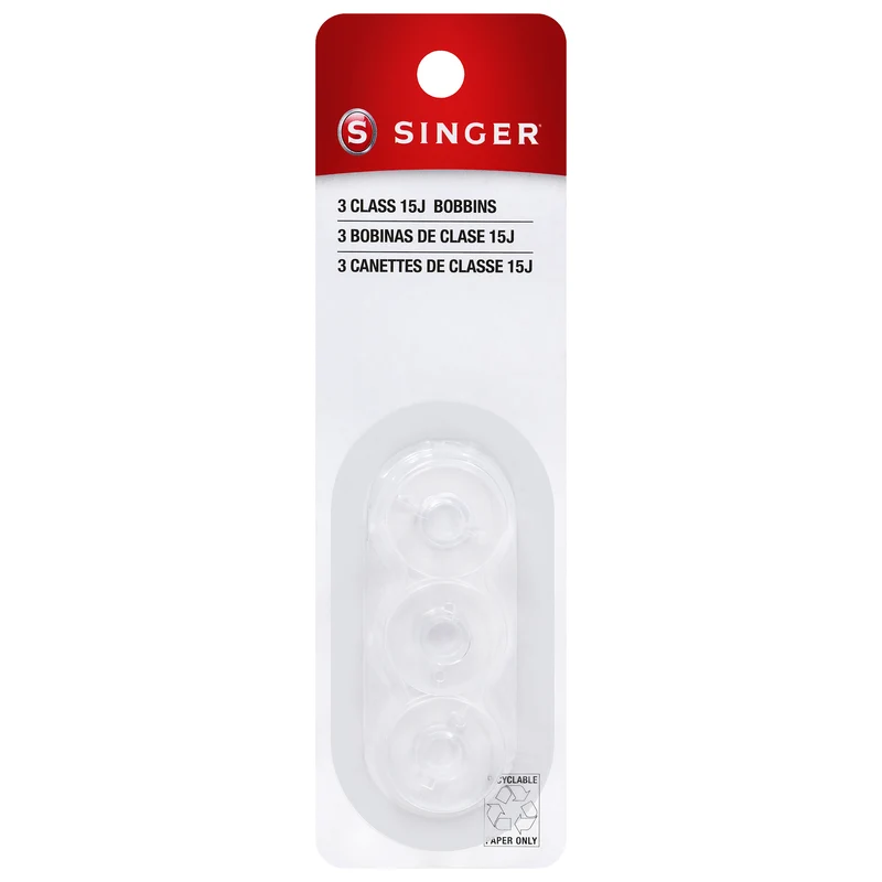 SINGER® Class 15J Transparent Bobbins 3-Pack