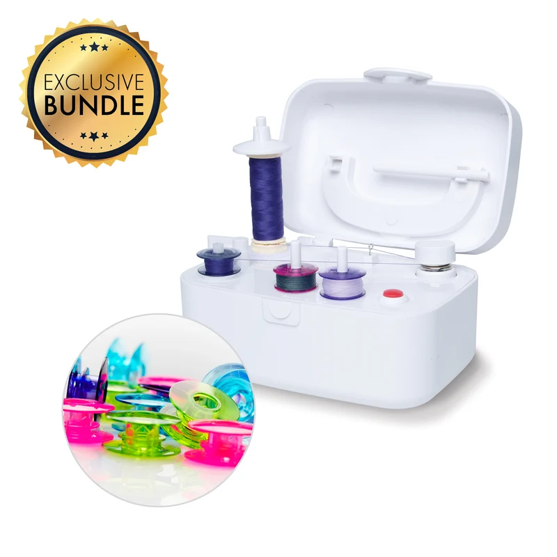 PFAFF® Bobbin Winder with Watercolor Bobbins Bundle
