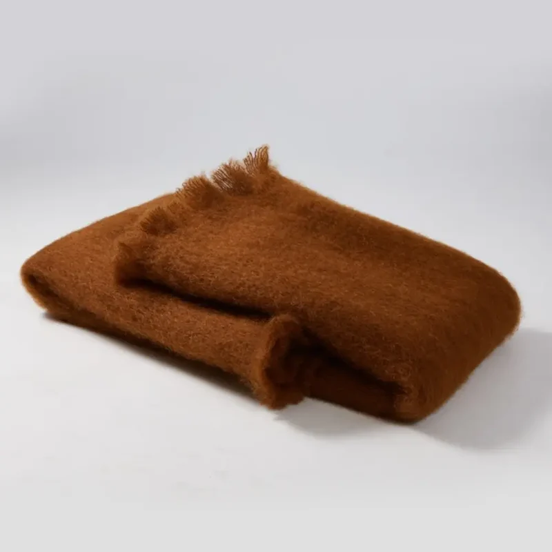 Manta Mohair Marrón