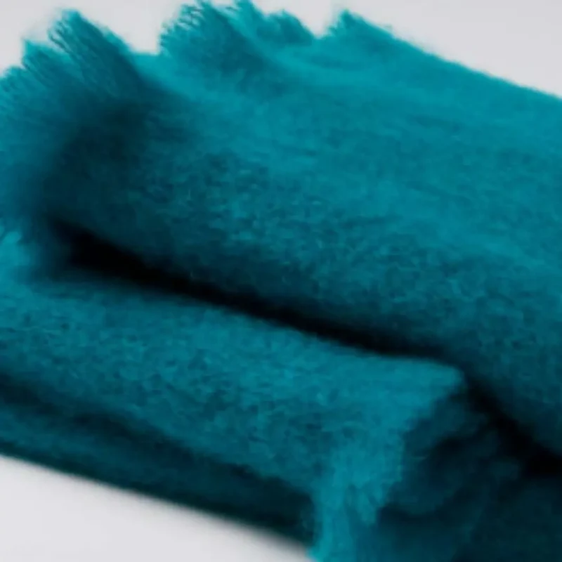 Manta Mohair Turquesa