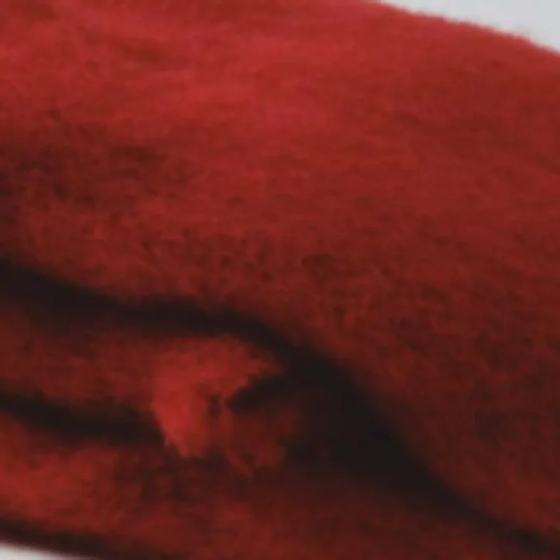 Manta Mohair Rojo Oscuro