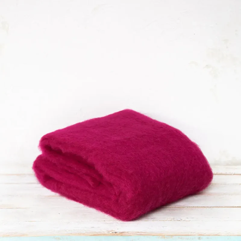 Manta Mohair Rosa Fucsia