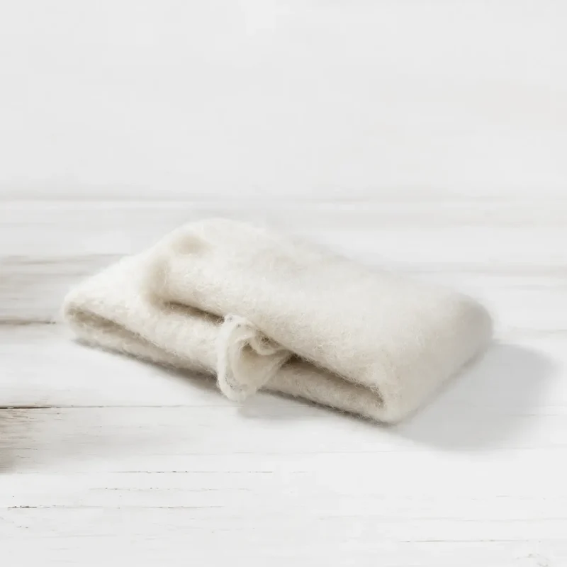 Manta Mohair Blanco