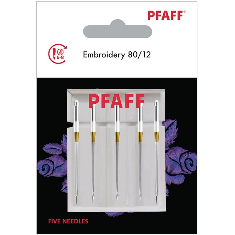 PFAFF® Embroidery Needles Size 80/12 5-Pack