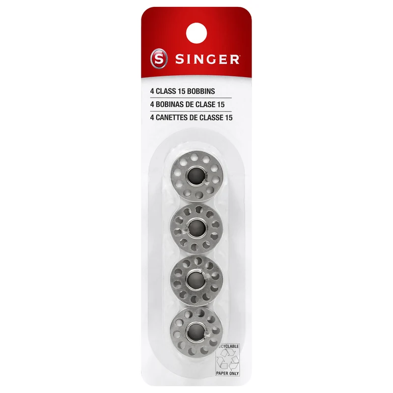SINGER® Class 15 Metal Bobbins 4-Pack