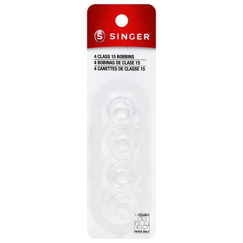 SINGER® Class 15 Bobbins - Transparent