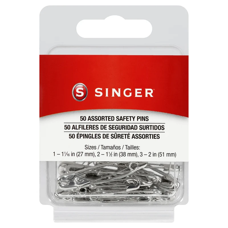 SINGER® Assorted Safety Pins 50pc
