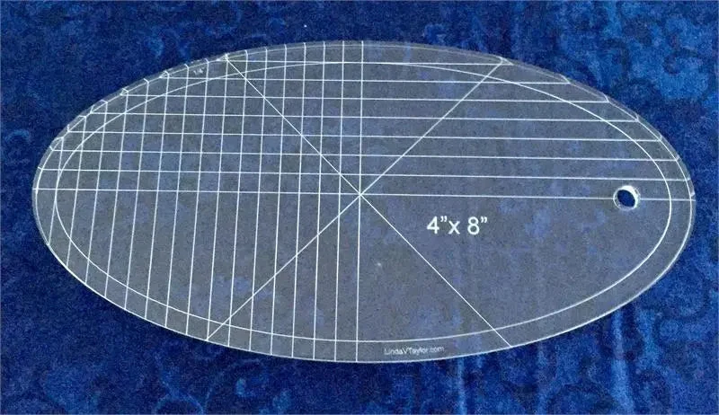 Oval Quilt Template 4" x 8"