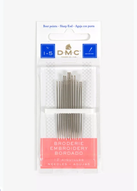 Paño de 12 Agujas DMC para bordar - Tamaño 1-5