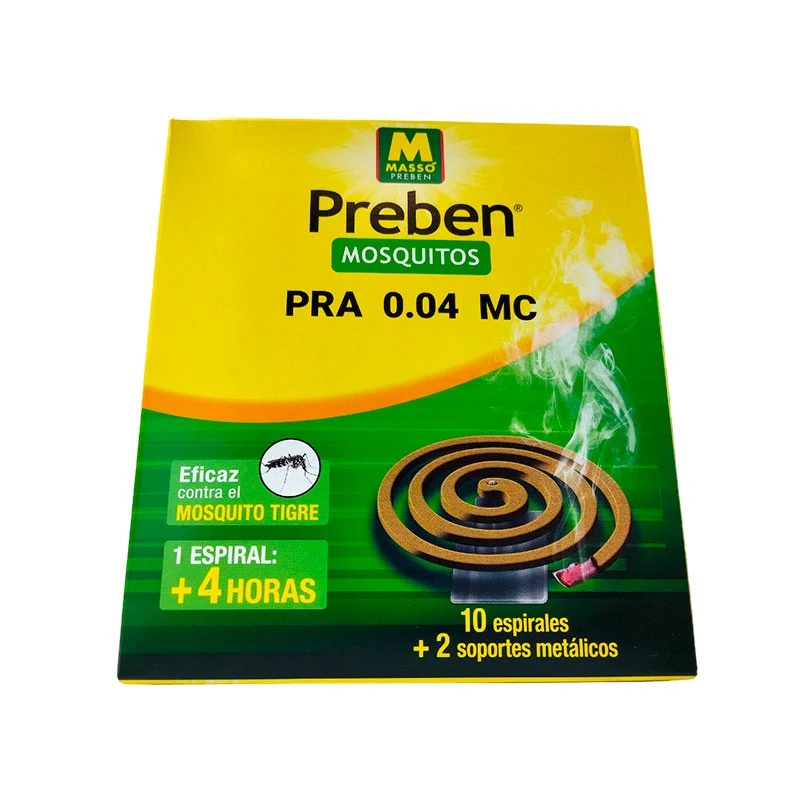 Espiral insecticida anti-mosquitos Preben 10 ud.