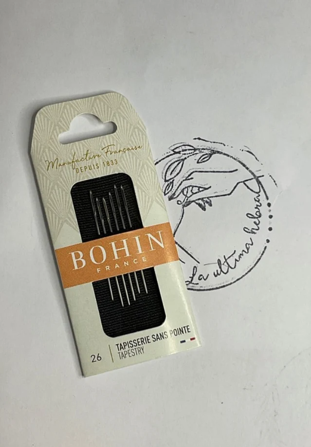 Paño De Agujas Bohin #26 para Tapiz con punta de roma