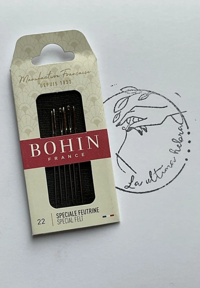 Agujas Bohin #22 para tapiz con puntas especiales “Fetrine”