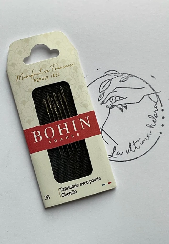 Agujas Bohin para tapiz con puntas nº 26
