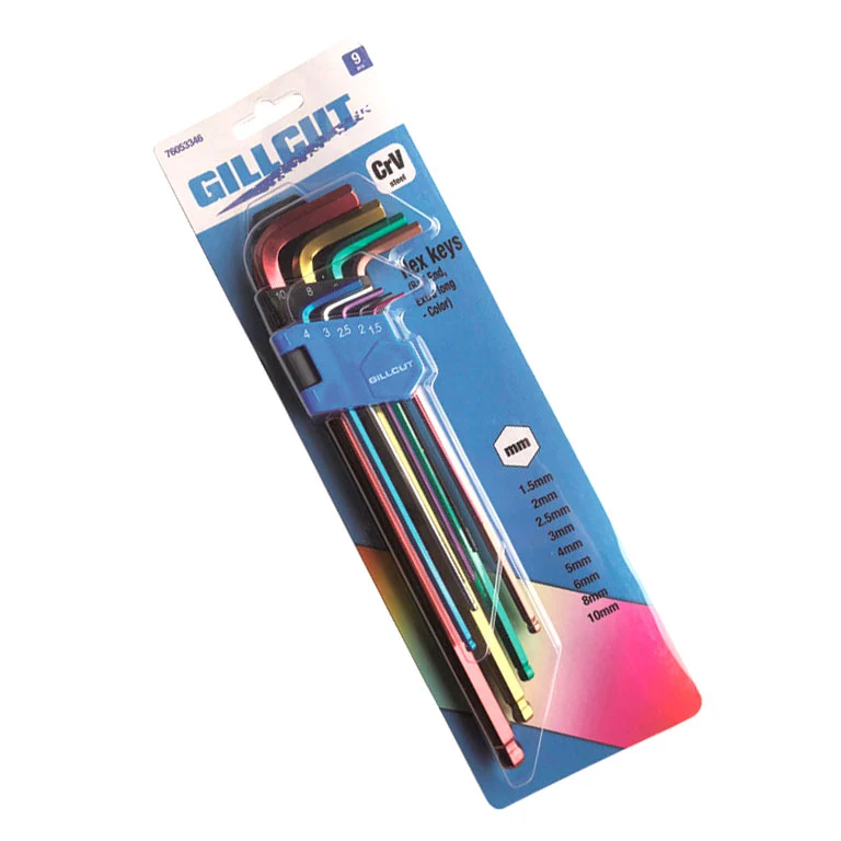 Juego de 9 Llaves Allen Punta Bola S/L Gillcut