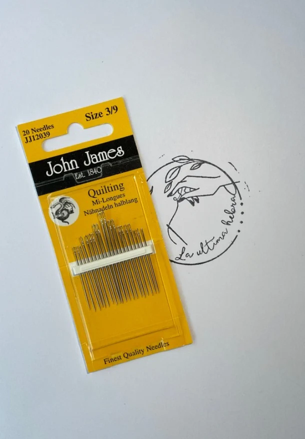 Paño de 20 Agujas John James para acolchar - Tamaño 3/9