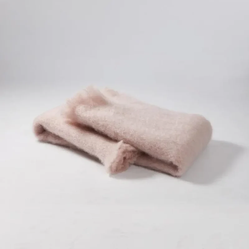 Manta Mohair Rosa Palo
