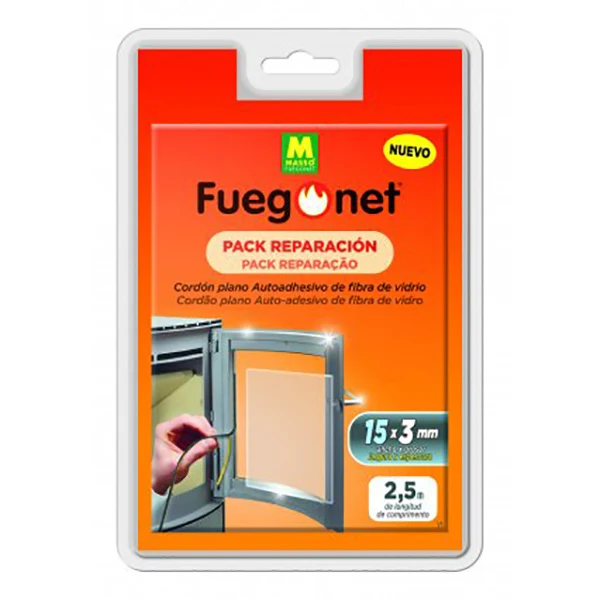 Cordón plano autoadhesivo 15x3mm Fuegonet