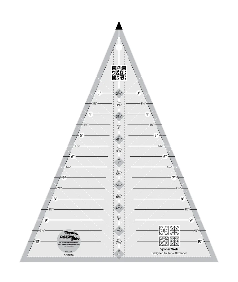 Creative Grids Spider Web Quilt Ruler