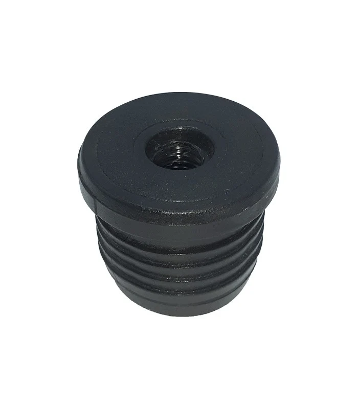 TOPE INTERIOR NEGRO ROSCADO M-8 PARA TUBO REDONDO