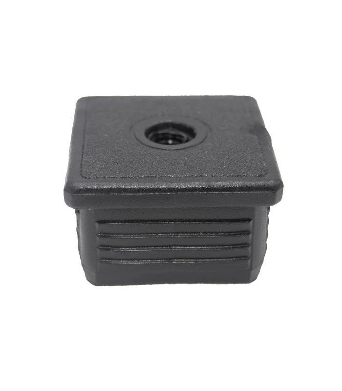 TOPE INTERIOR NEGRO ROSCADO M-8 PARA TUBO CUADRADO