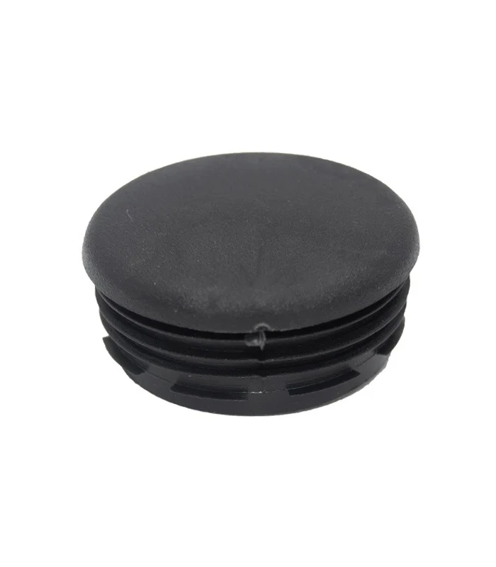 Tapón interior de plástico negro para tubo redondo
