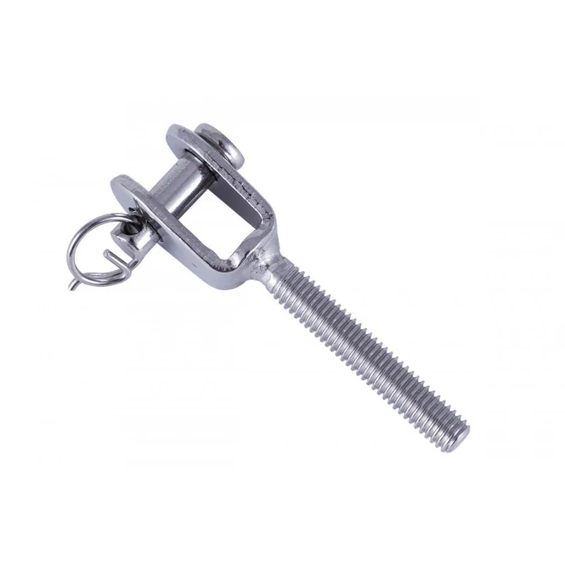 Terminal horquilla rosca externa izquierda M-8 inox A-316