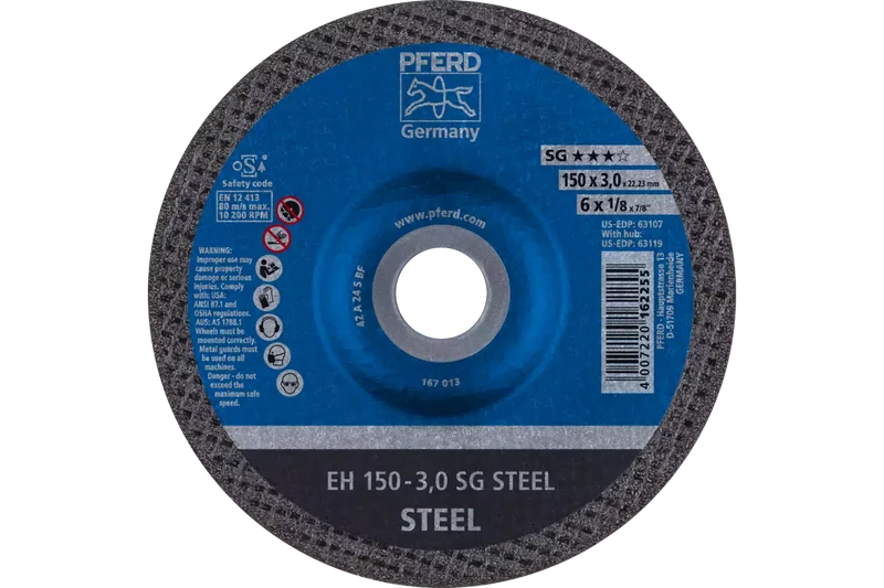 Disco de corte SG STEEL Pferd EH 150x3,0x22,23 mm A24 S