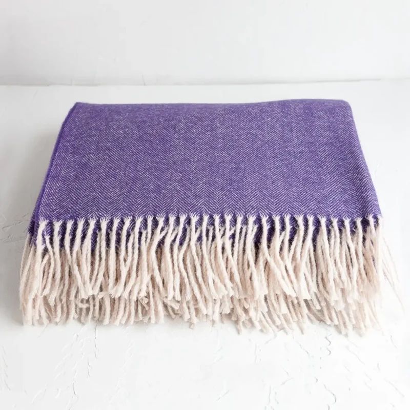 Manta de Lana Merino Violeta