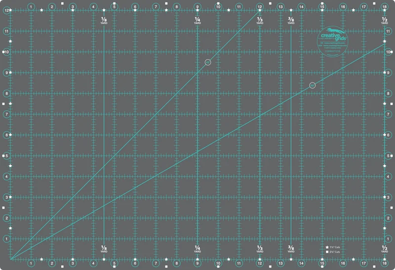 Creative Grids Self-Healing Double Sided Rotary Cutting Mat 12in x 18in