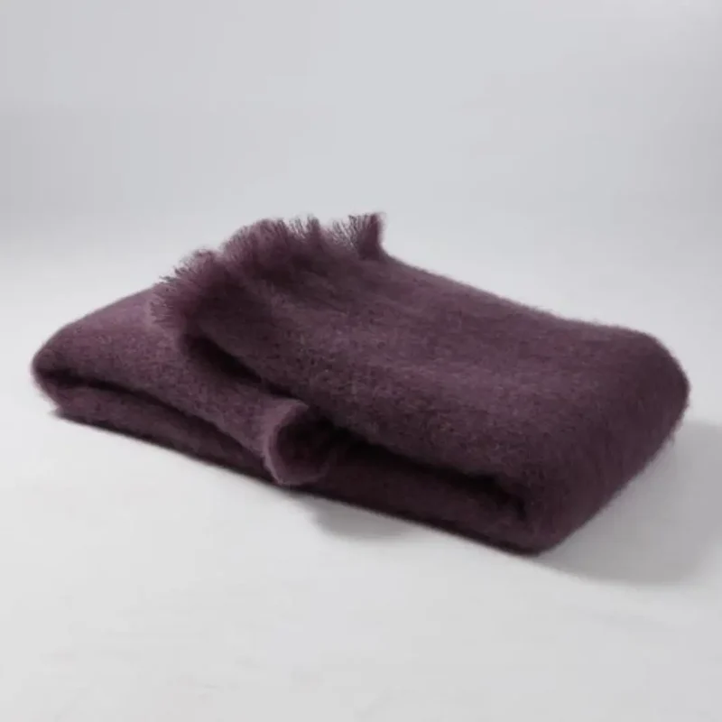 Manta Mohair Berenjena
