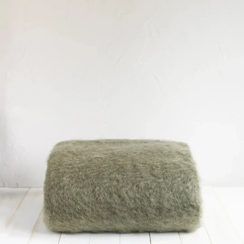 Manta Mohair Verde Oscuro