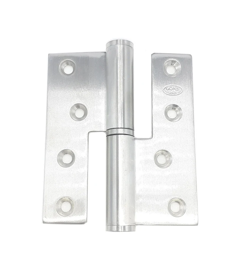 Bisagra inox satinado A-304 138/190 Mod.409 100x86x3 Dcha.