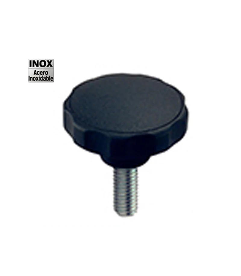 POMO C/ESPIGA INOXIDABLE D-40 M-6X38 NEGRO (CXXV)