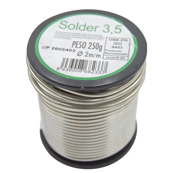 ROLLO ESTAÑO HILO SN-AG.B 3,5 UNE 29453 250GR.