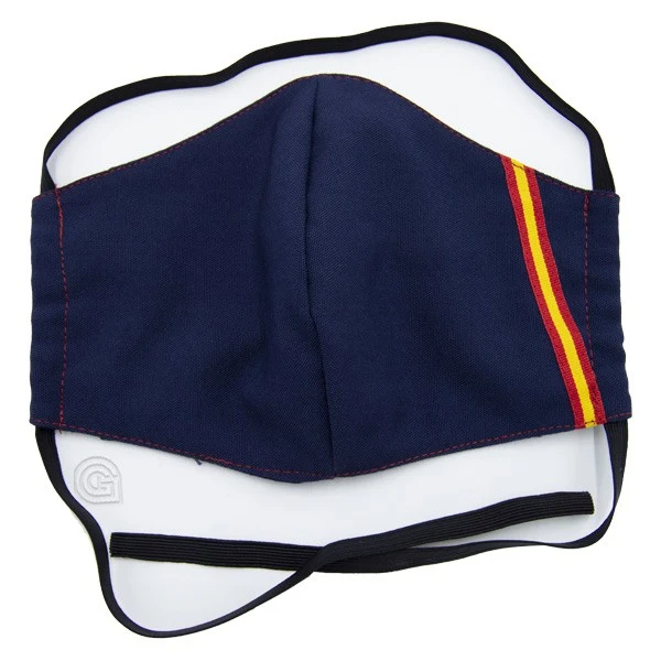 Mascarilla Azul Policía Nacional Lisa de tela Talla XL