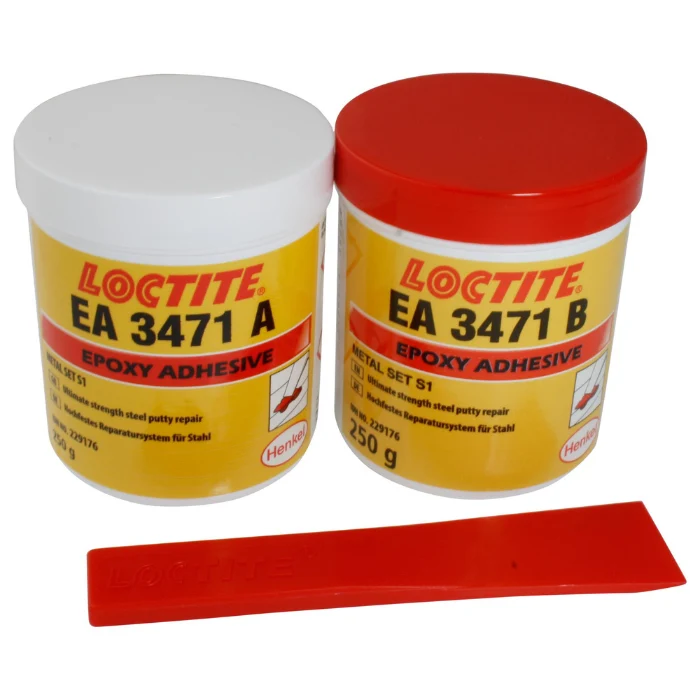 LOCTITE EA 3471 A+B Masilla epoxi de reparación acabado metal 500g (Mezclado)