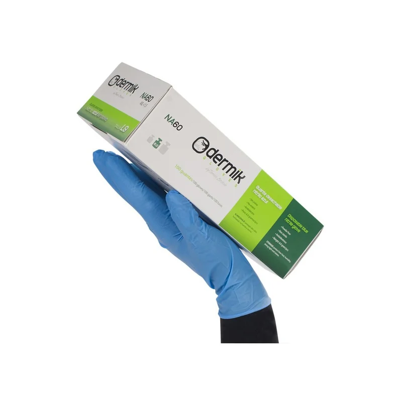 GUANTE DE NITRILO AZUL SIN POLVO NA60 T-M 100UDS