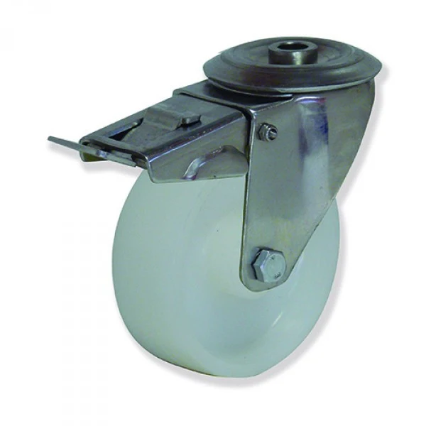 RUEDA GAYNER NYLON D-80 GIRATORIA INOX. 34-100/12-FD