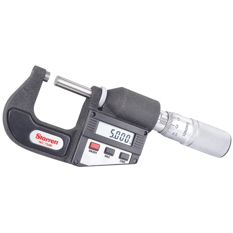 Micrómetro electrónico STARRETT 734MXFL-25 | Rango de 0 a 25mm