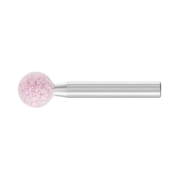 Muela rosa esférica KU con mango Pferd A46 Ø13x13