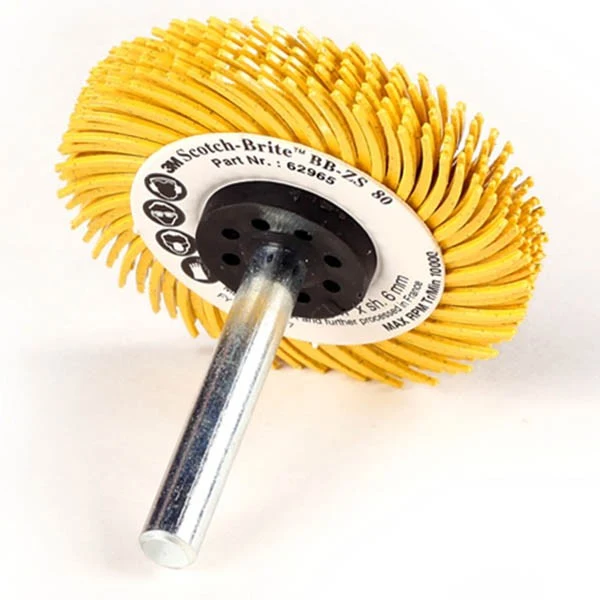 Cepillo Radial Bristle 3M con eje Ø6 Ø75 P80 179010