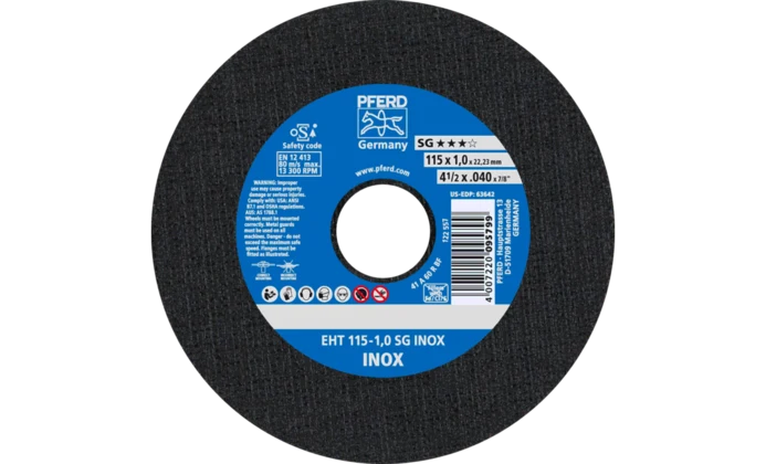 Disco de Corte Pferd EHT 115x1,0x22,23 mm A60R SG INOX